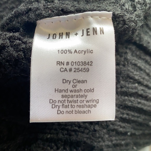 JOHN & JENN Black Cable Knit Sweater with Shoulder Cut Outs - Picture 5 of 5